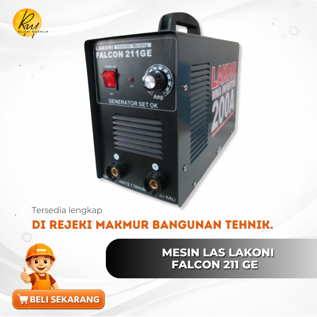 Mesin las LAKONI 211GE/Inventer Mesin las LAKONI/Travo las LAKONI 211GE Hitam