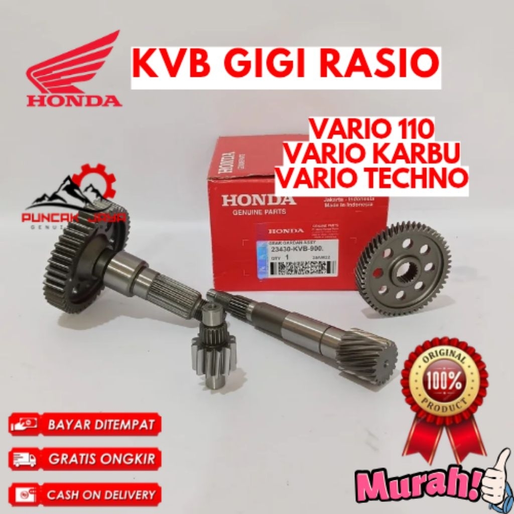 GIGI RASIO HONDA KODE KVB, GIGI RASIO VARIO 110, GIGI RASIO VARIO KARBU, GIGI RASIO TECHNO