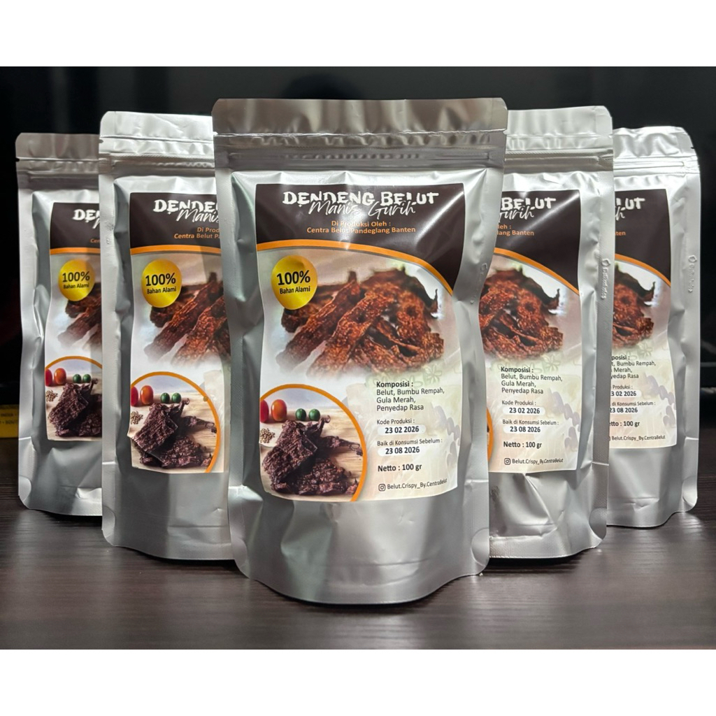 Dendeng Belut *By Centra Belut Pandeglang Banten* Netto 100gr. oleh oleh khas Pandeglang