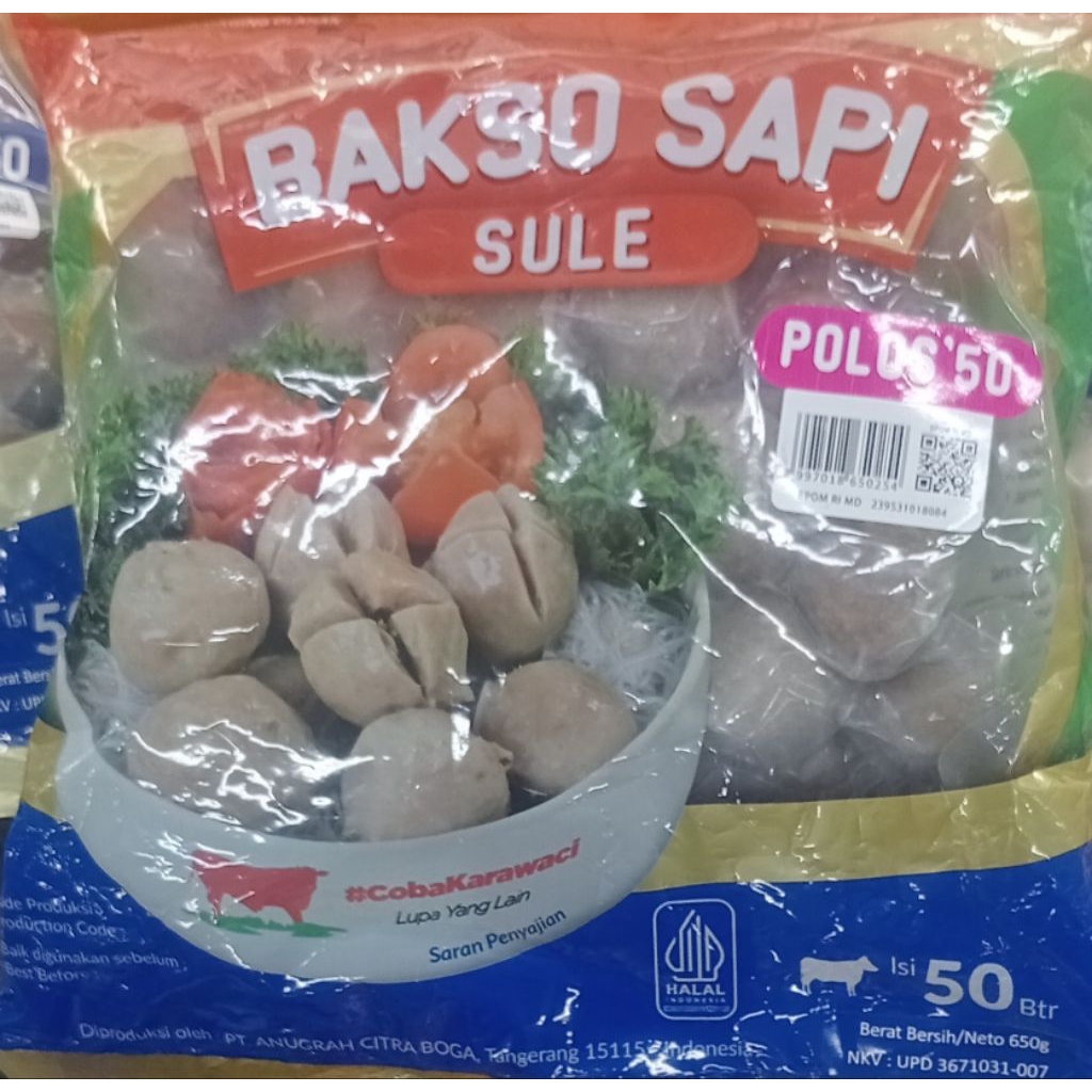 Bakso Sapi Polos 50 Butir 700 gr