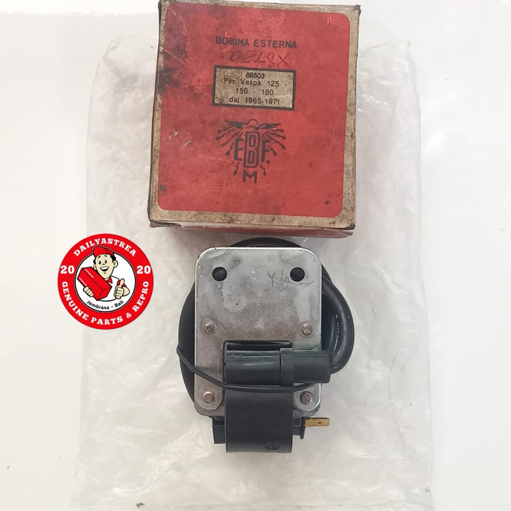 KOIL COIL IGINITION PENGAPIAN VESPA PTS VBB VNB SUPER SPRINT BAJAJ VEMSA MERK BOBINA ESTERNA NOS