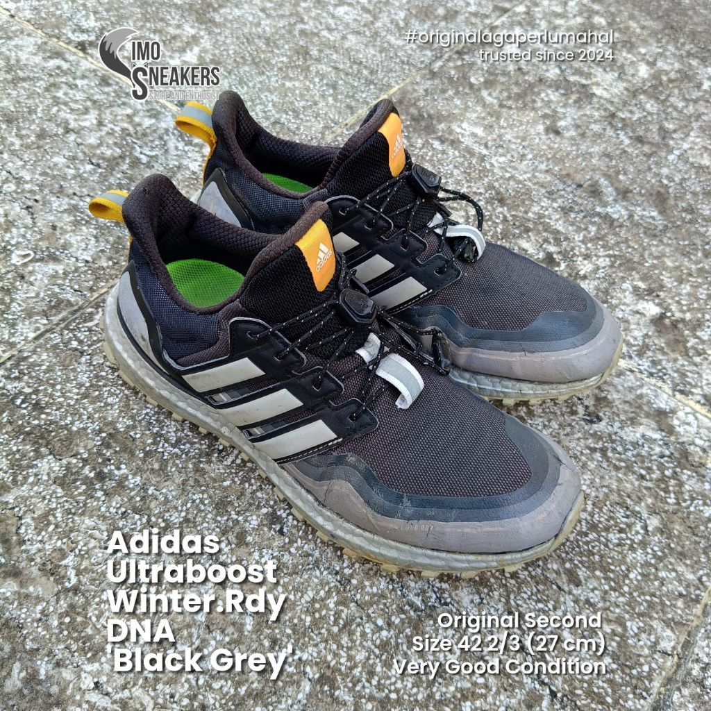 Adidas Ultraboost Winter.Rdy DNA Hitam Abu Sepatu Lari Sneakers Original