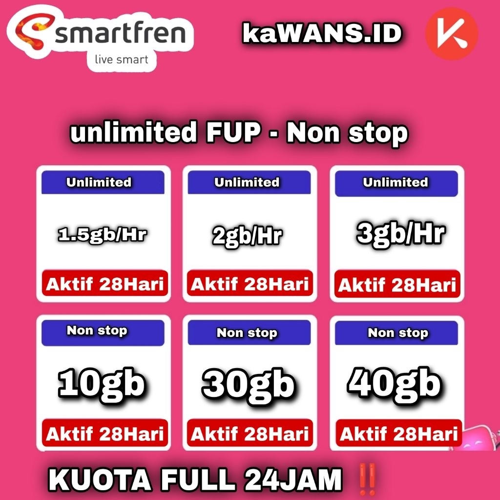 paket kuota internet smartfren unlimited termurah