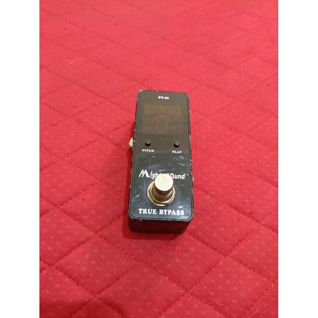 Pedal efek tuner Gitar dan Bass merk mighty sound original murah tuning gitar