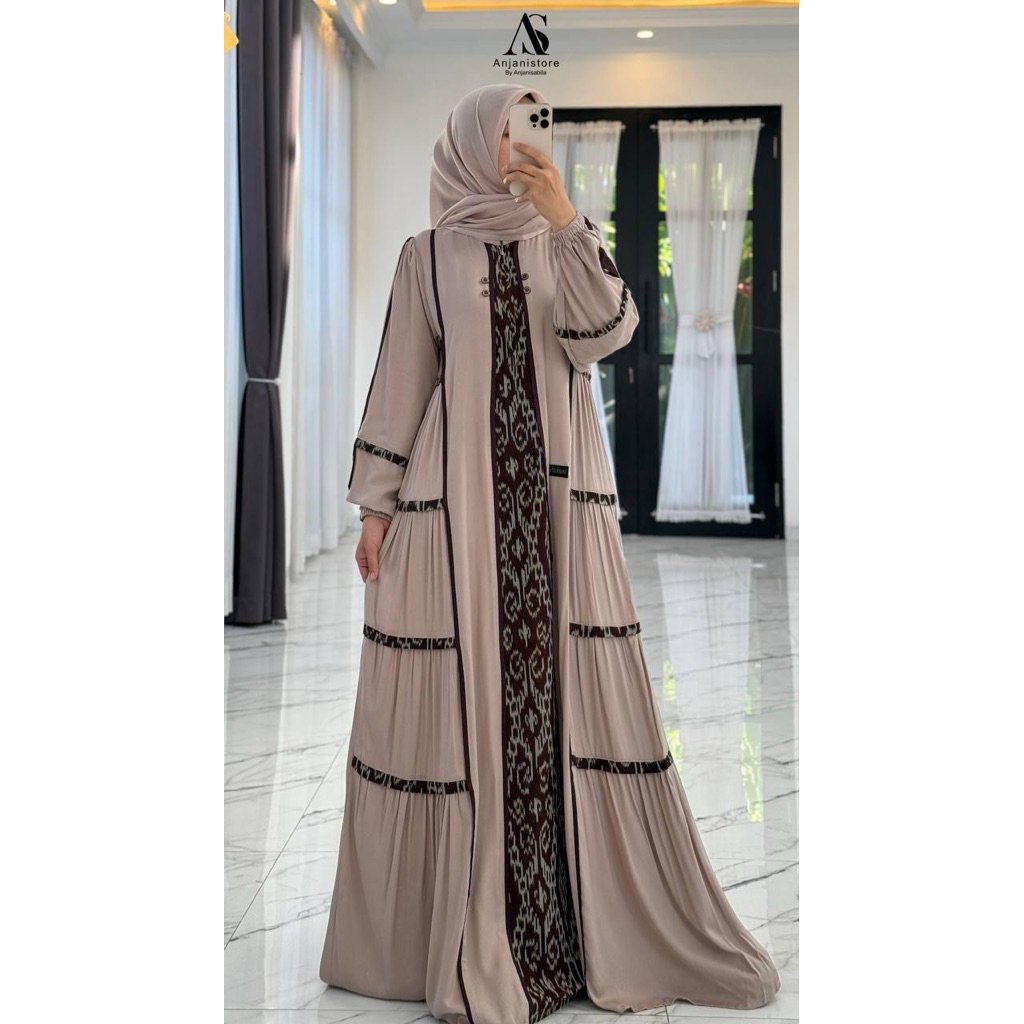 GAMIS COKLAT SUSUN ORI ANJANISTORE