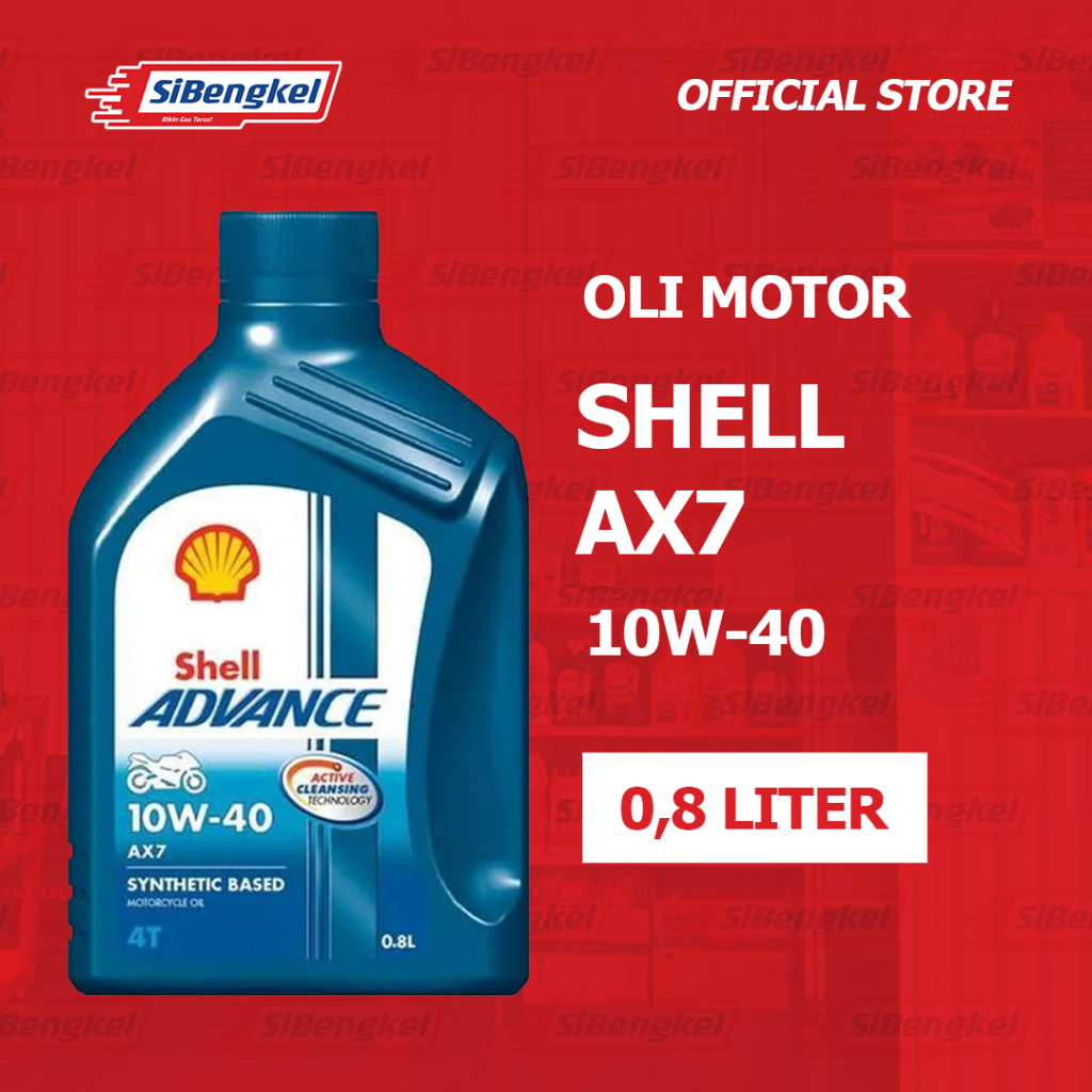 Shell Advance AX7 10W-40 – Oli Mesin Motor 0.8 Liter Original