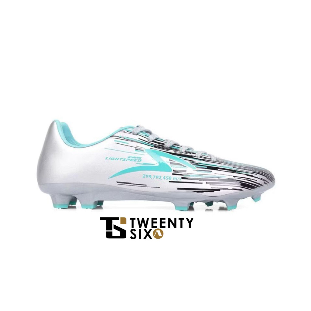 SPECS SEPATU BOLA LIGHTSPEED REBORN FG SILVER/BLACK/AQUA