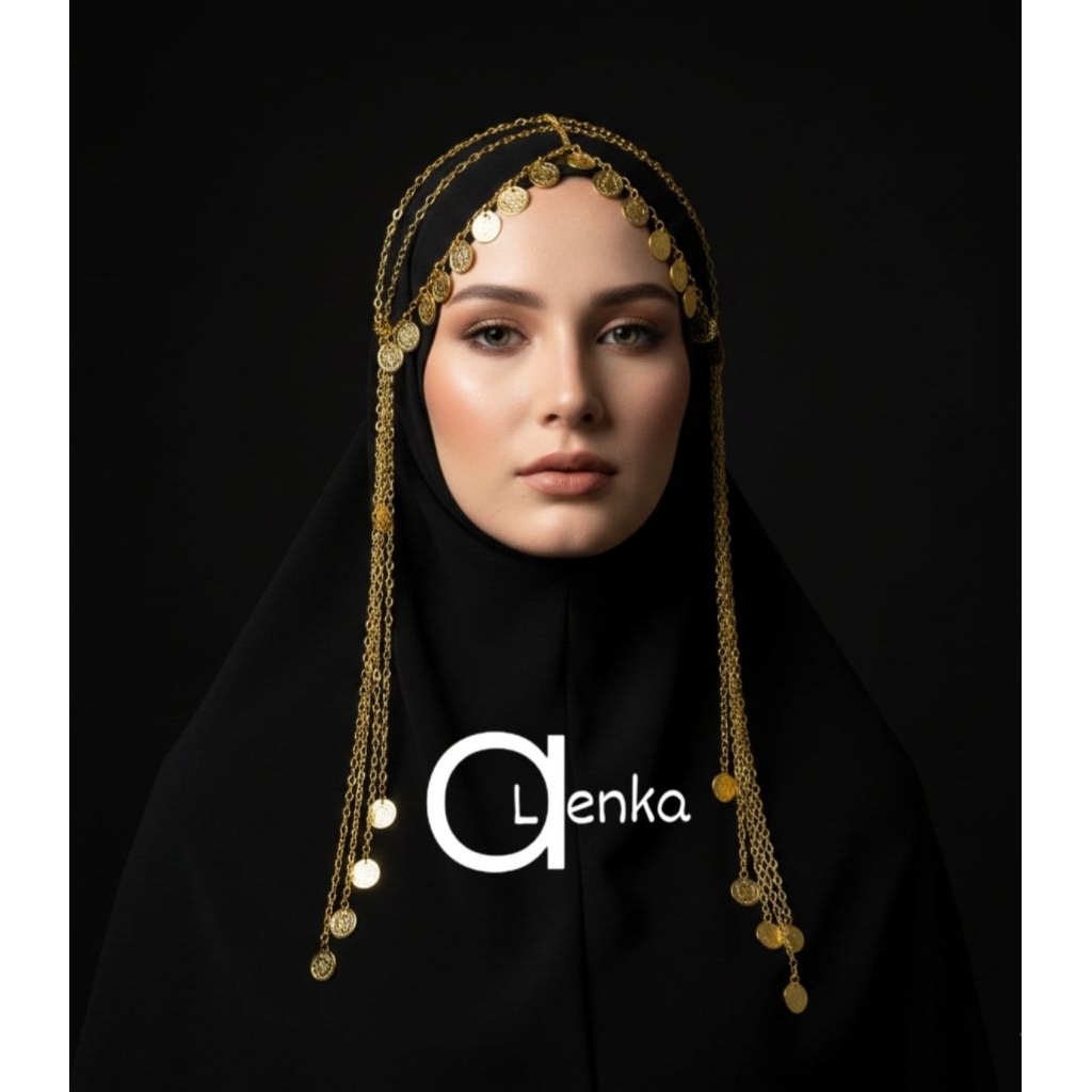 Layali Golden Veil Accesories Arabian night Headpiece Arabian