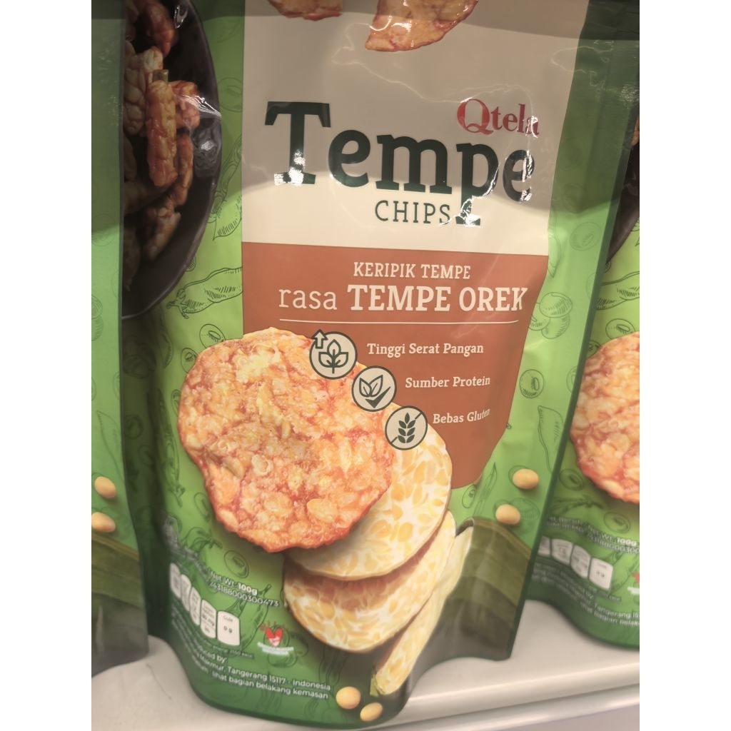 QTELLA TEMPE OREK. QTELA TEMPE CHIPS. KERIPIK TEMPE. TEMPE SNACK.