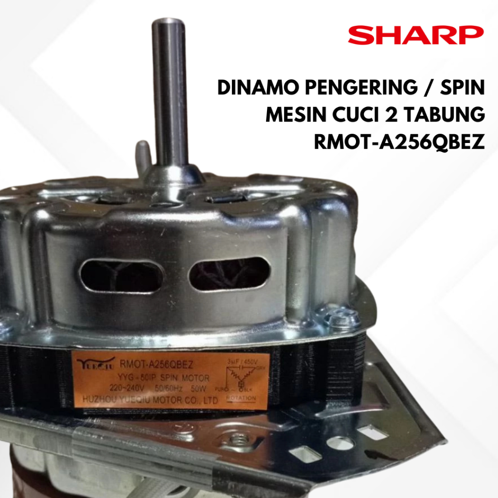 Dinamo Spin Pengering Mesin Cuci SHARP 2 Tabung Original RMOT-A256QBEZ