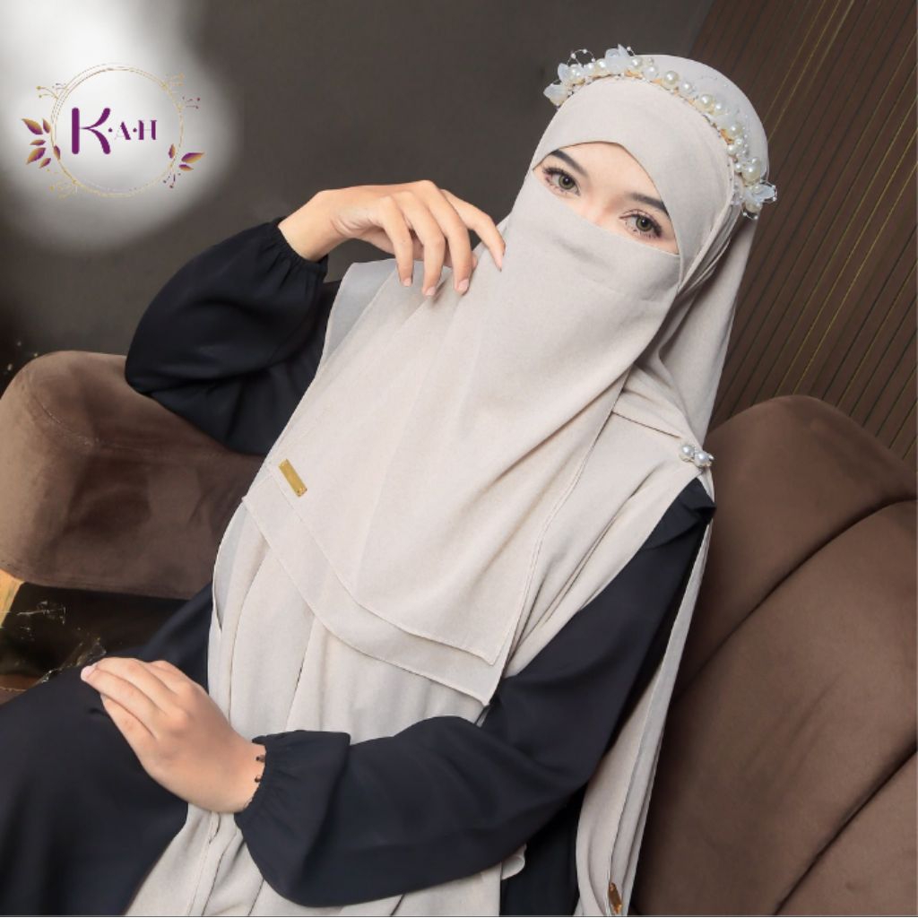 Kak Anggita Hijab - Pashmina Bandana Set Cadar cerutty free bross | pashmina | cerutty | cadar tali 