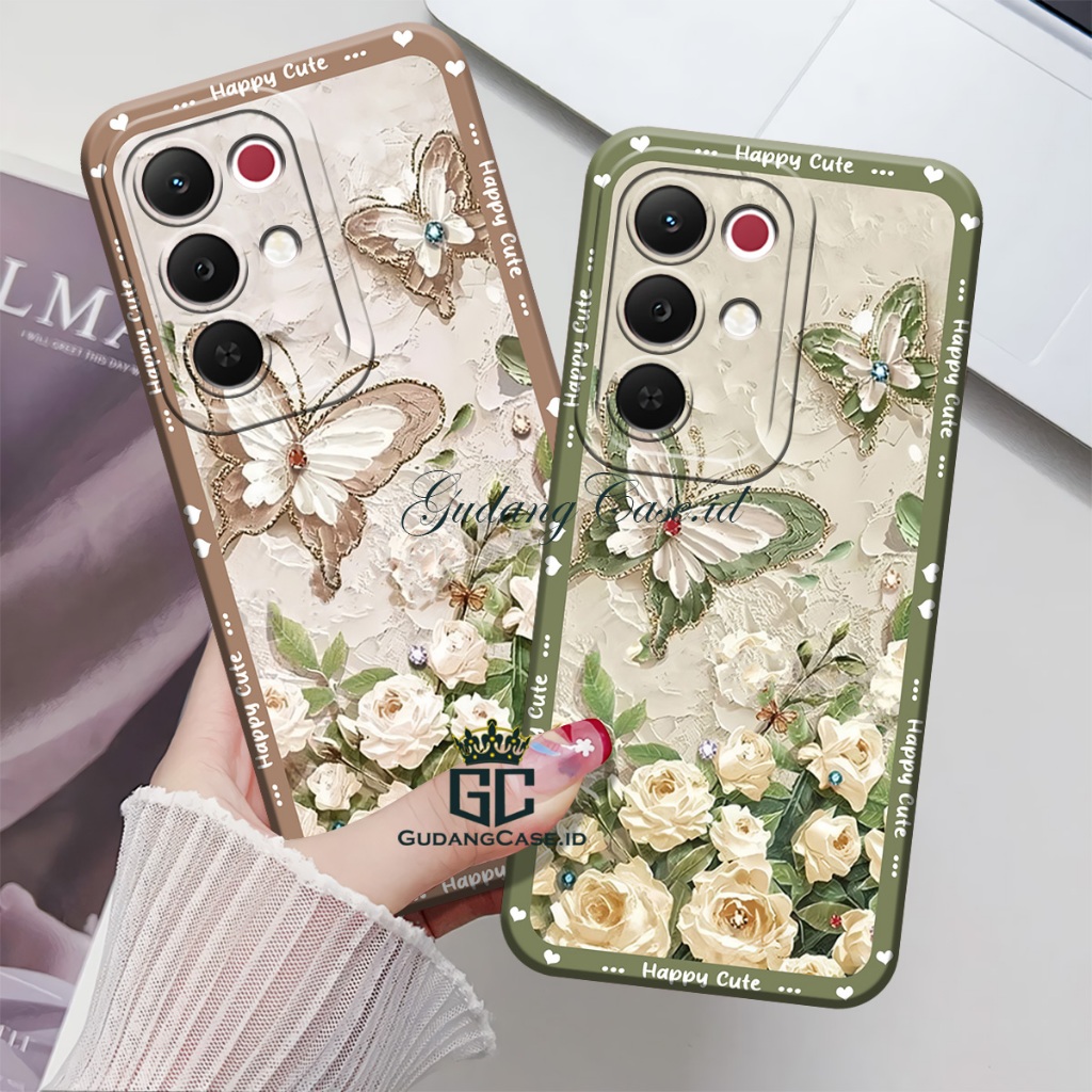 Case Realme C85 / Realme 15X Softcase Lentur Pelindung Kamera Motif Bunga Kekinian
