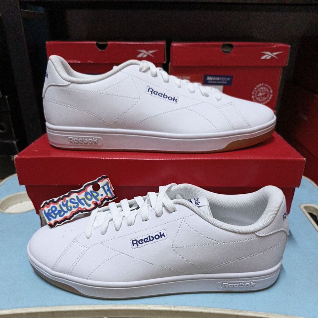 Sepatu Kasual/Tenis Pria Reebok Court Clean White Gum Original