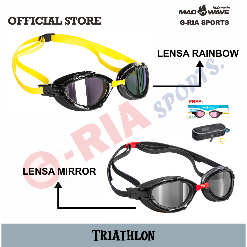 Mad Wave Triathlon Mirror/Rainbow ( Kacamata untuk olahraga triathlon )