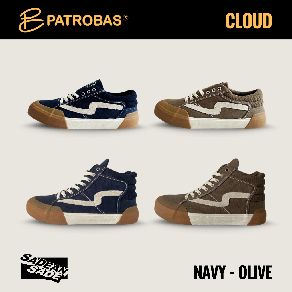 Sepatu Patrobas Cloud Navy, Olive - High & Low