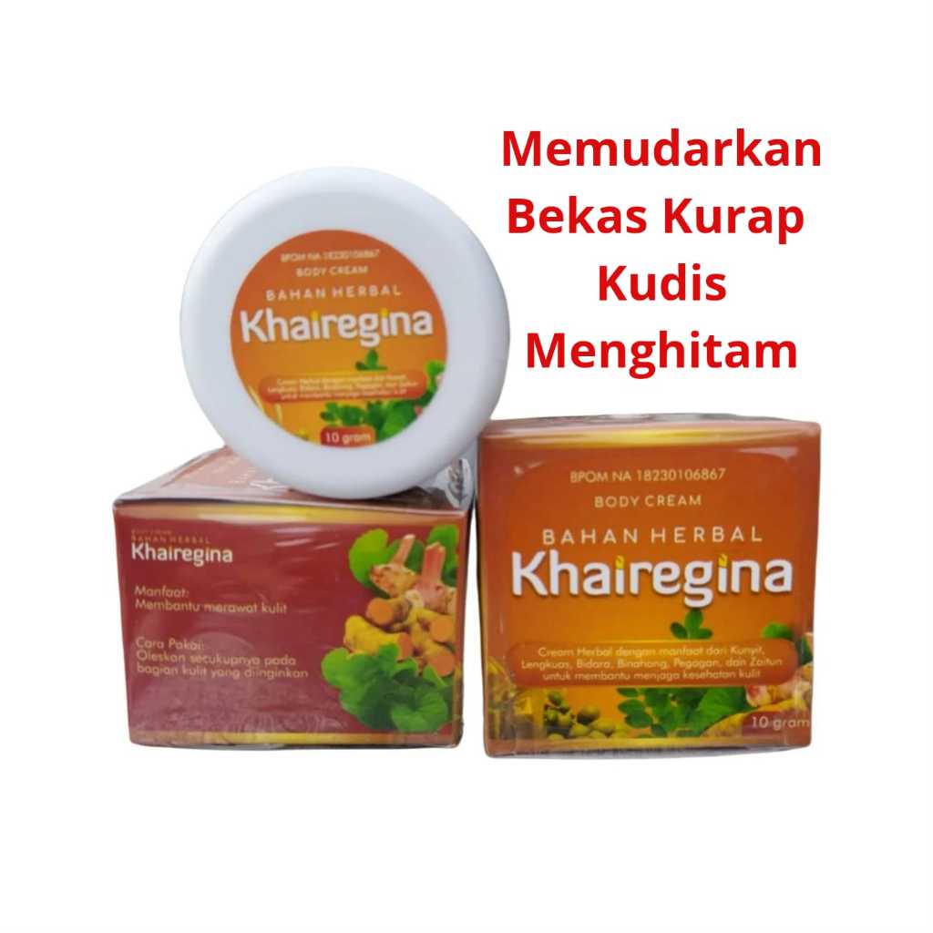 Regina Herbal Cream Salep - Memudarkan Bekas Kurap dan Kudis Menghitam BPOM Halal Aman Untuk Semua U