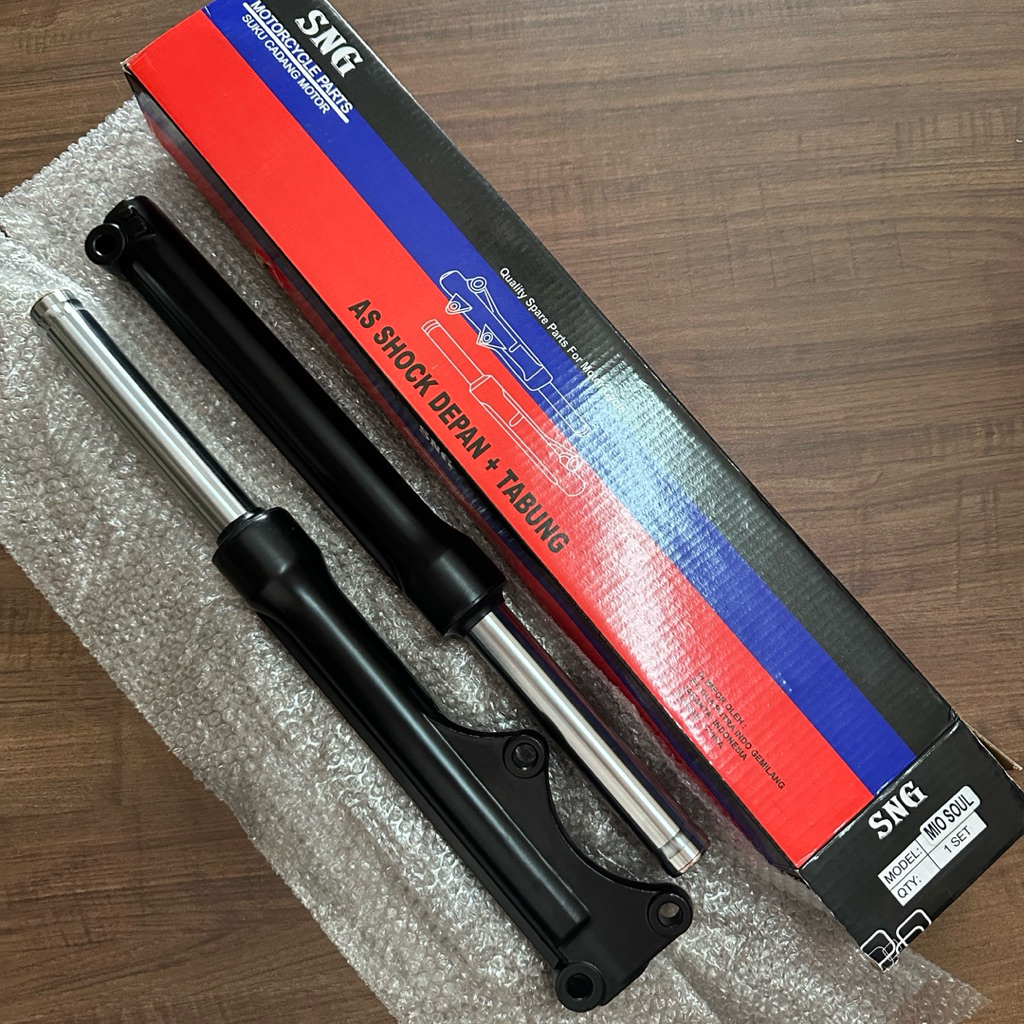 (BLACK) SNG MIO SOUL AS TABUNG DEPAN SHOCK ASSY SHOK SOK FRONT FORK COVER TUBE KIRI KANAN KIT SET KO