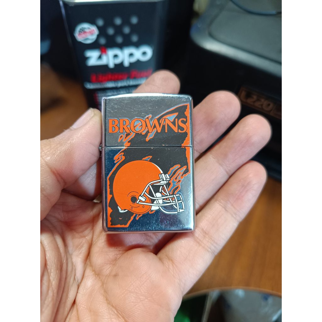 Zippo NFL Cleveland Browns 1999 - Stamp Romawi XV Used