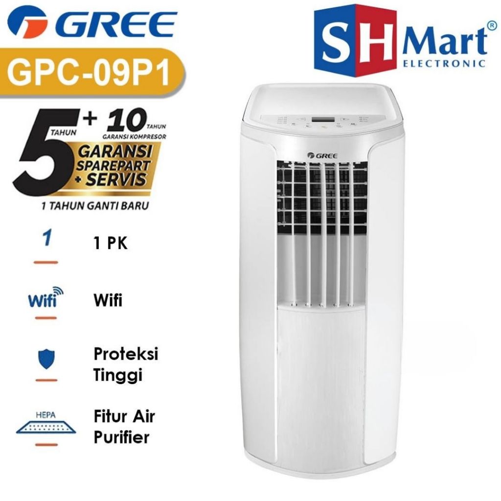 AC PORTABLE GREE 1 PK WITH WIFI CONTROL GPC-09P1 GARANSI RESMI (MEDAN)