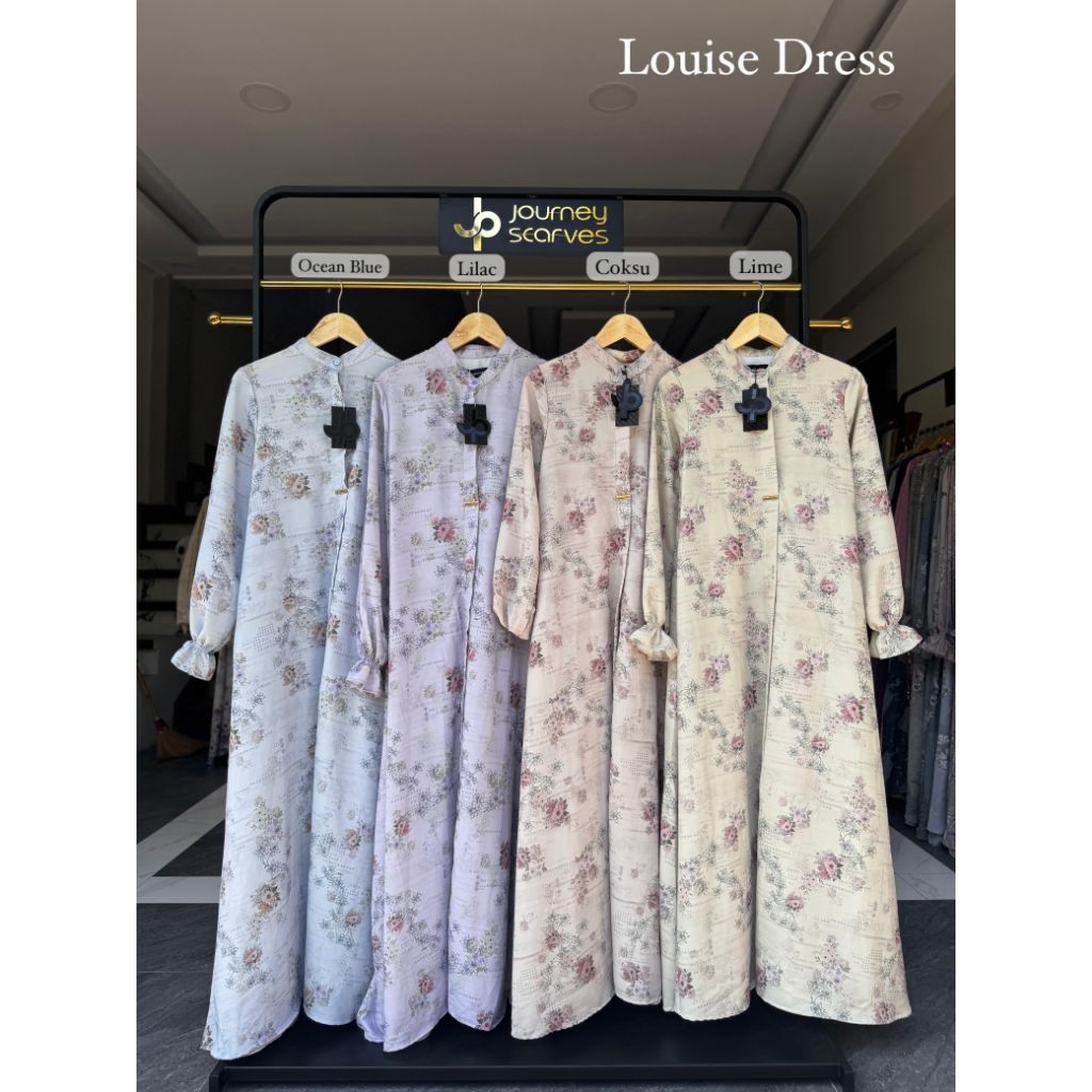 Louise Dress Motif New Journey Gamis Cantik Lebaran Remaja Dewasa Wanita Terbaru