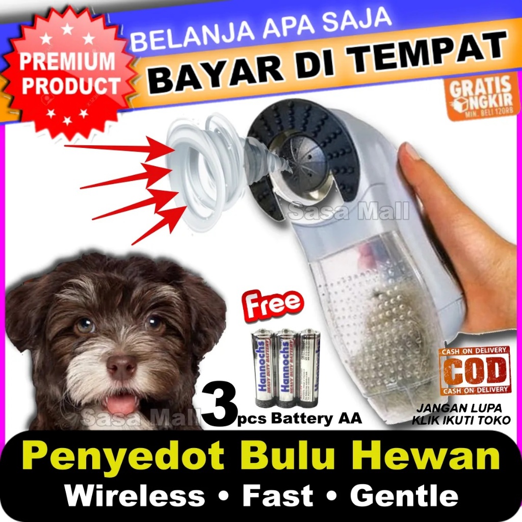 Portable Electric Fur Suction Device Pet Grooming Vacuum Fur Cleaner Cat Dog Animals Hair Comb Pembe