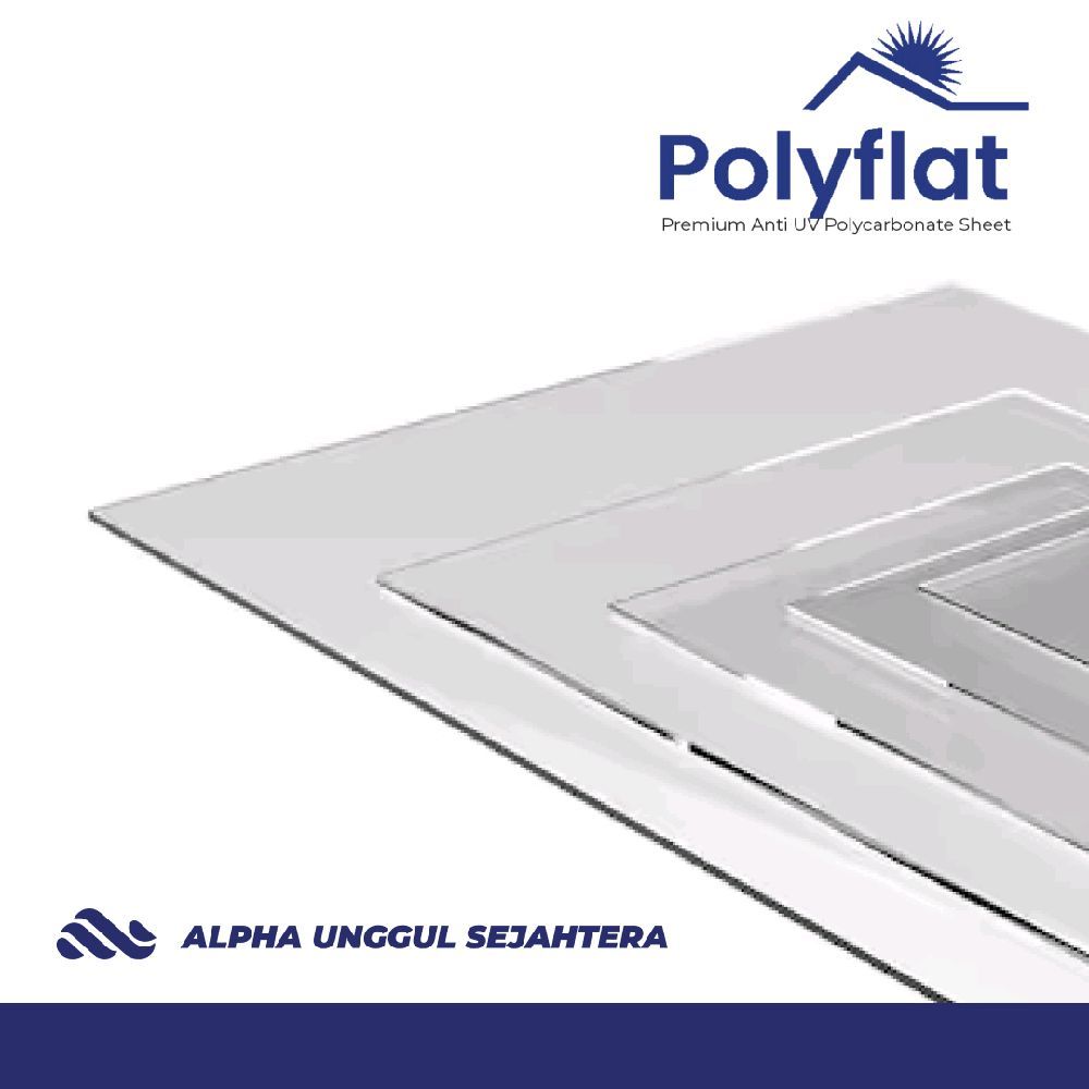 Polyflat Atap Polycarbonate PolyFlat Tebal 3mm