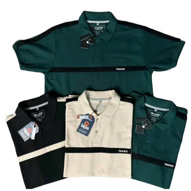 Kaos Polo Takao Kombinasi Orifinal Brand Local Bahan Pique Diamond 24s