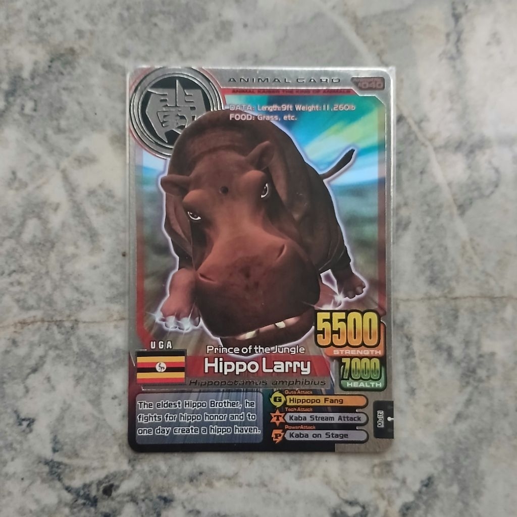 [AK+ Ver. 2] Animal Kaiser Plus Version 2 Hippo Larry Silver Card