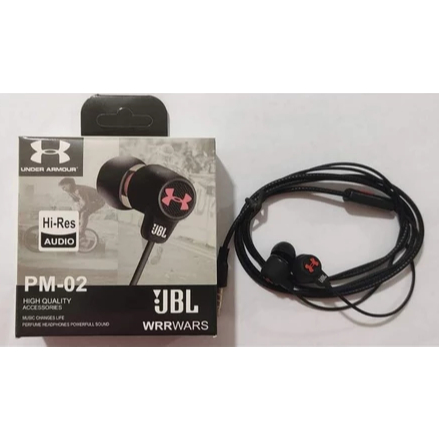 Headset Handsfree JBL PM-02 Extra Bass - Suara Jernih, Bass Nendang, Mikrofon Terintegrasi