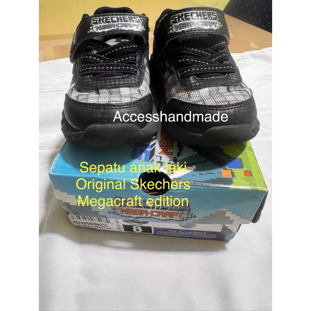 Skechers Kids Megacraft Edition Black Unisex anak laki preloved ORIGINAL sneakers skecher shoes runn