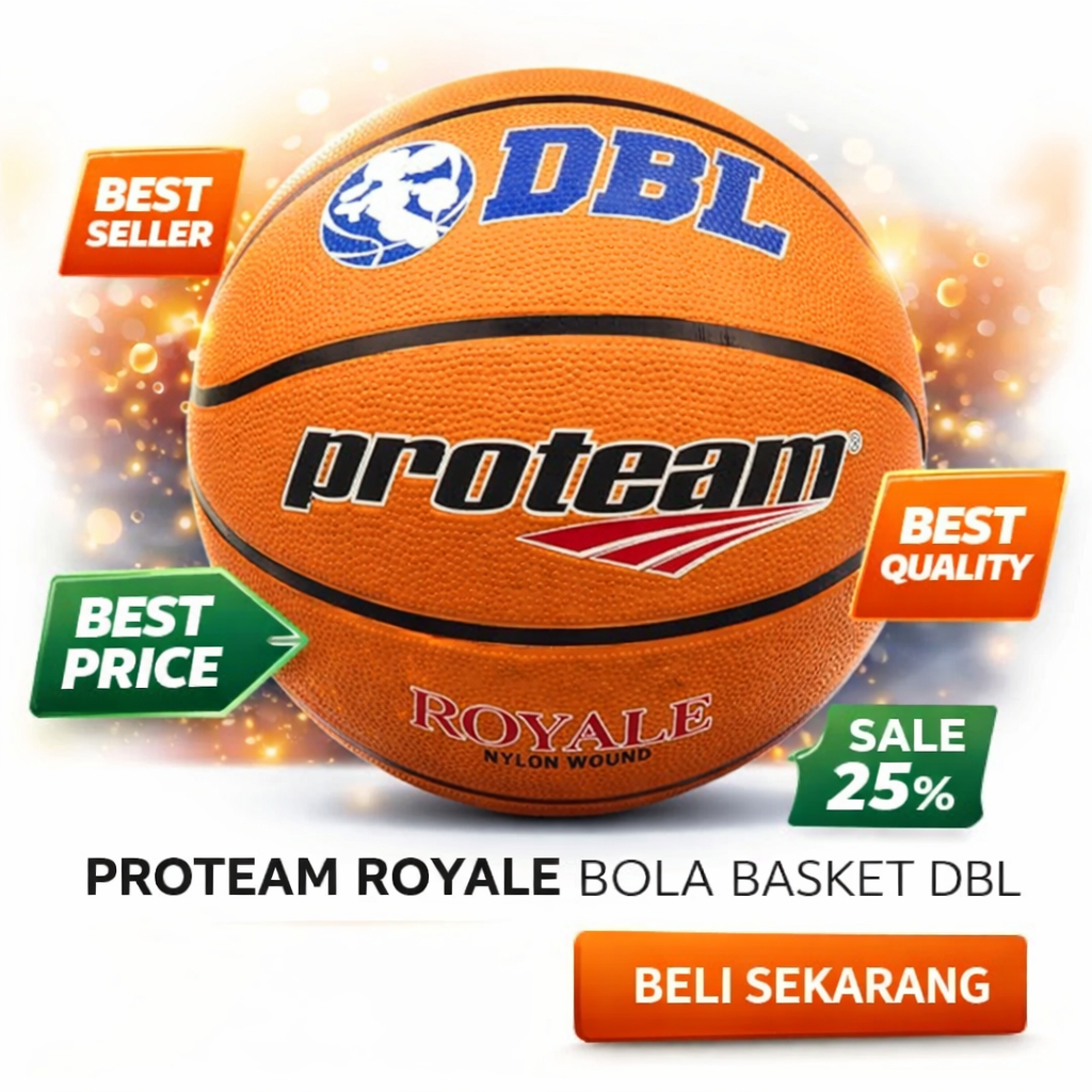 Bola Basket Proteam Rubber Royale Edition (DBL Licensed)
