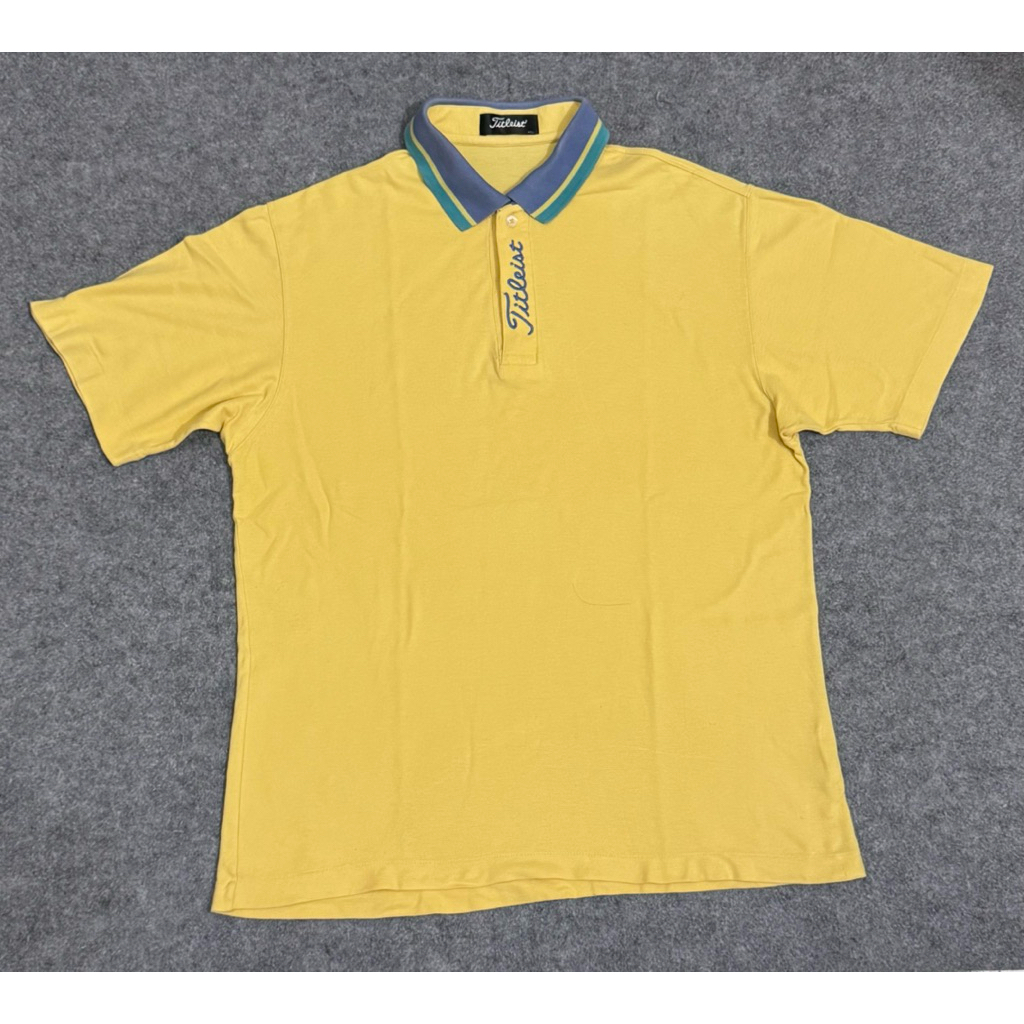 Titleist vintage blue colar golf shirt cotton