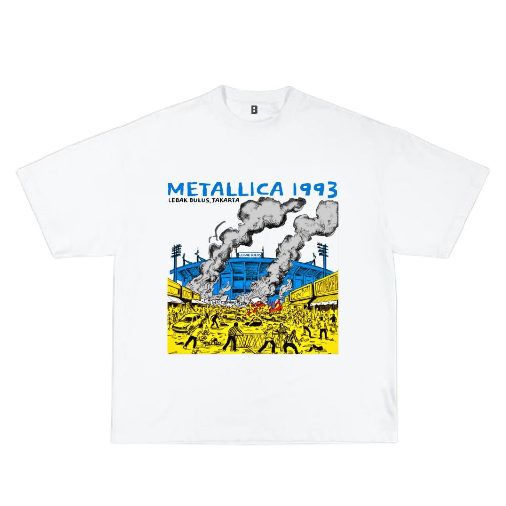 KAOS METALLICA 1993 | LEBAK BULUS JAKARTA | RUGULAR FIT | T-SHIRT BAJU PUTIH | COMBED PREMIUM 24s | 