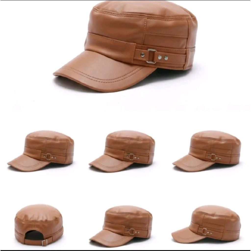 Topi Komando Kulit Asli Domba