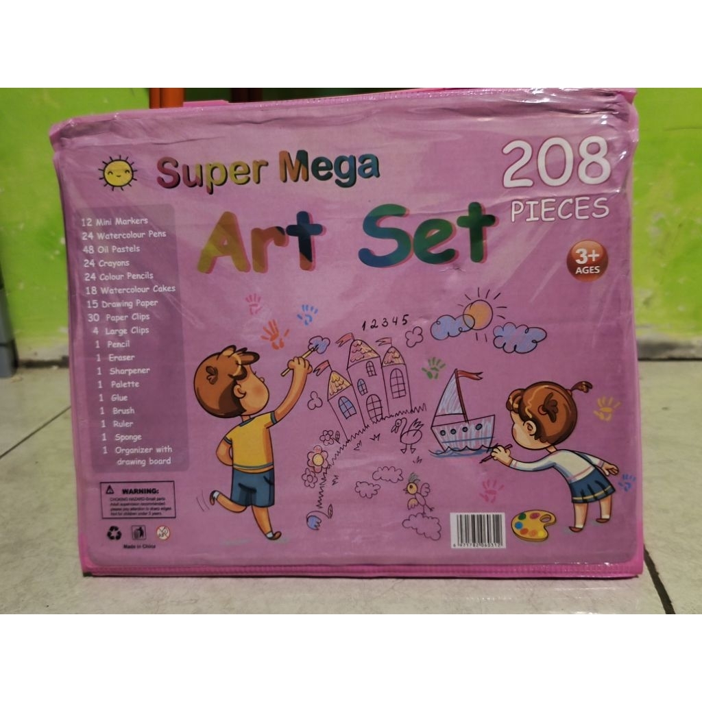 Art Crayon Anak Set 208pcs Melukis Mewarnai