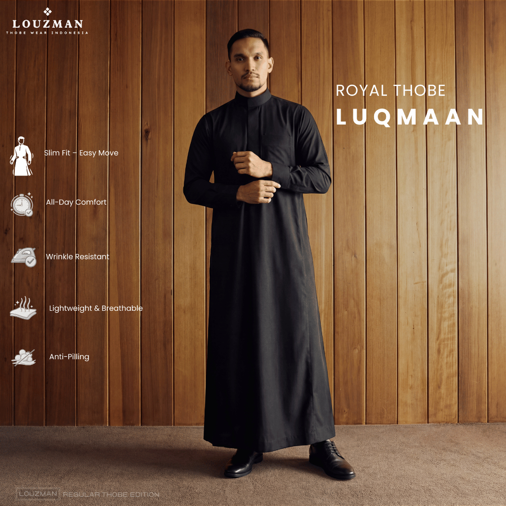 Louzman Royal Thobe Luqmaan Jubah Gamis Slimfit Premium Series