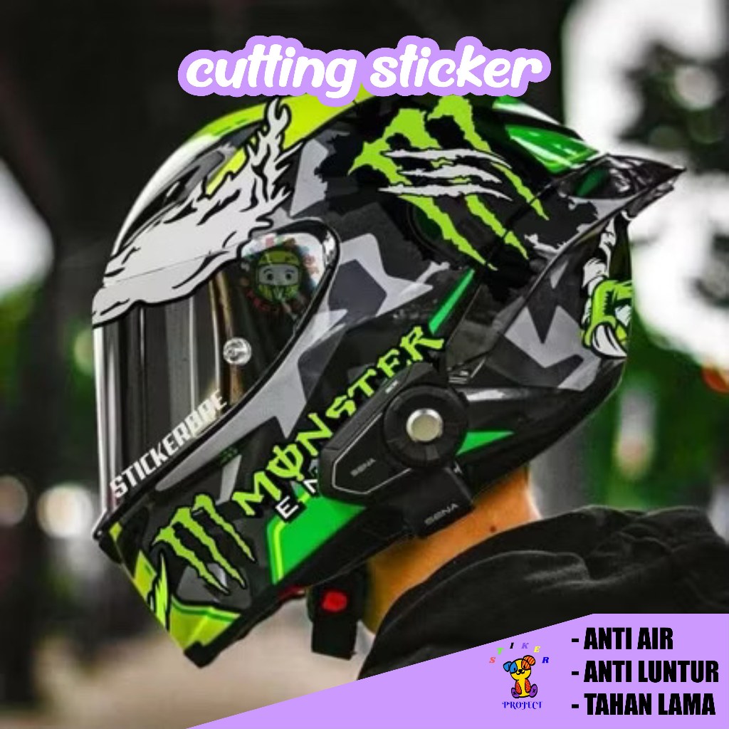 STIKER HELM FULLFACE DAN HALLFACE 1 SET STICKER CUTTING