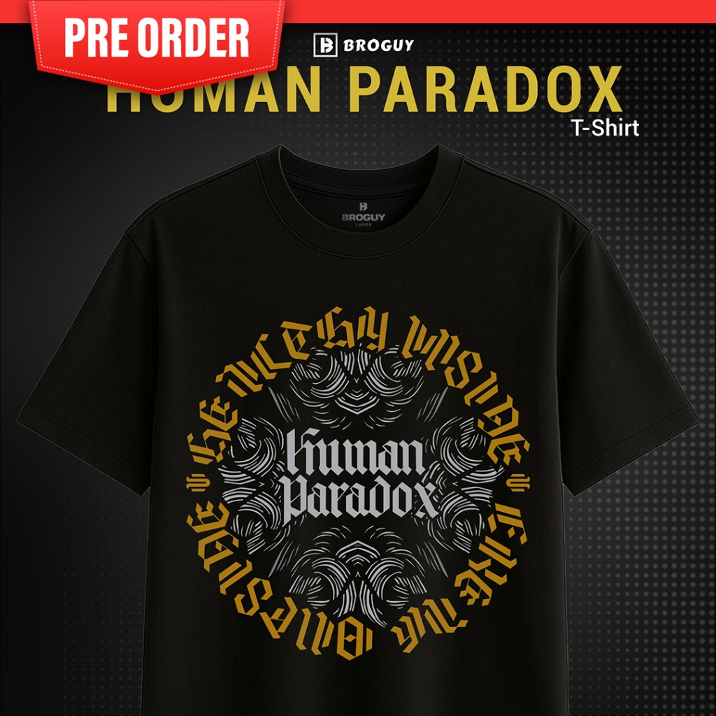 [ PRE ORDER ] BROGUY Kaos Pria Human Tee 230 GSM Tebal & Premium