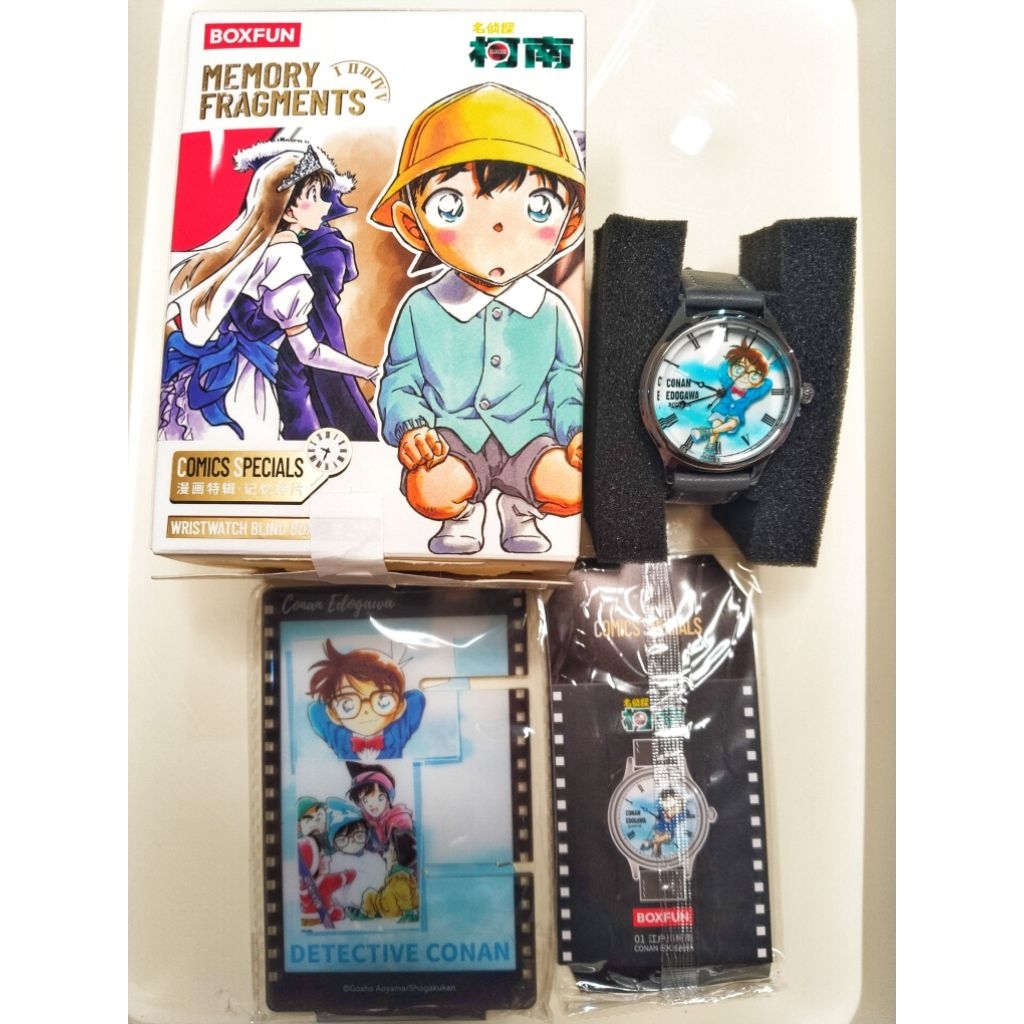 Jam Tangan Conan Edogawa - TOPTOY x BOXFUN Official Detective Conan Comics Memory Fragments Wrist Wa