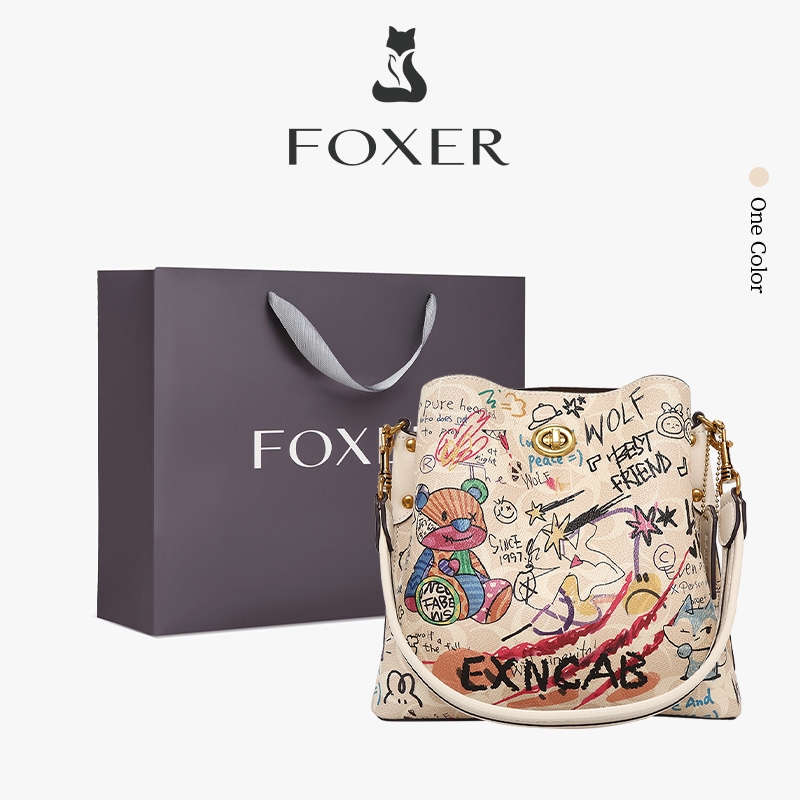 FOXER Tas Ember Wanita Tas Bahu Wanita Lucu Wanita Handbag