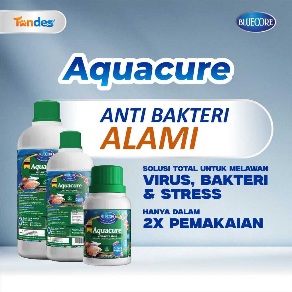 BlueCore AquaCure Antibiotik Alami Ikan Anti Bakteri Jamur Virus Proteksi Gurame Lele Nila Patin Koi