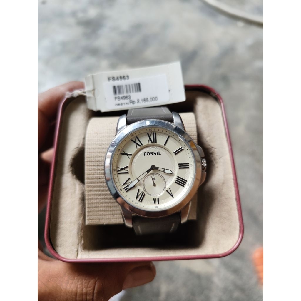 jam tangan Fossil grand silm FS 4963 vintage