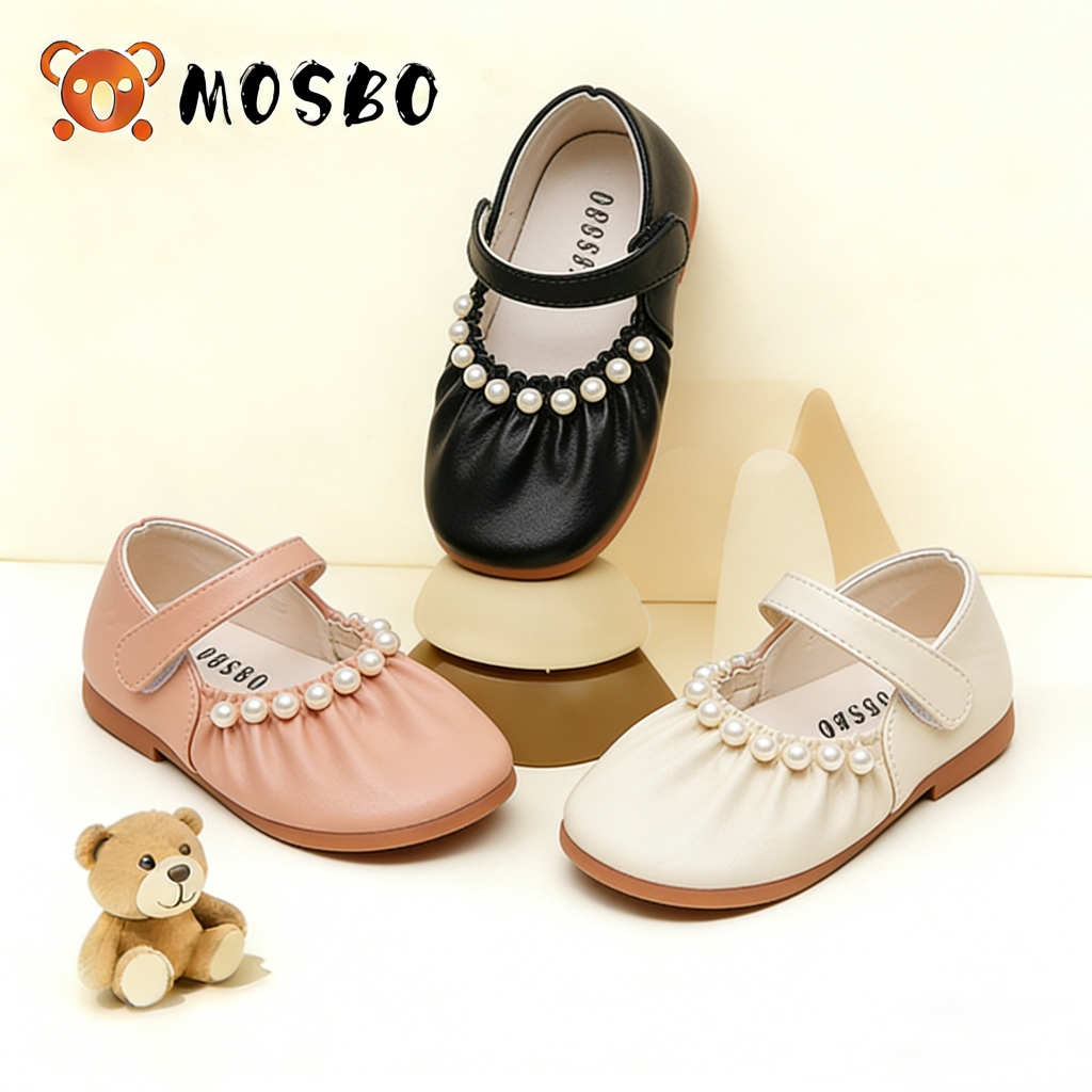 MOSBO Sepatu Flat Anak Anak-anak Sepatu Kulit Anak-anak Flat Shoes