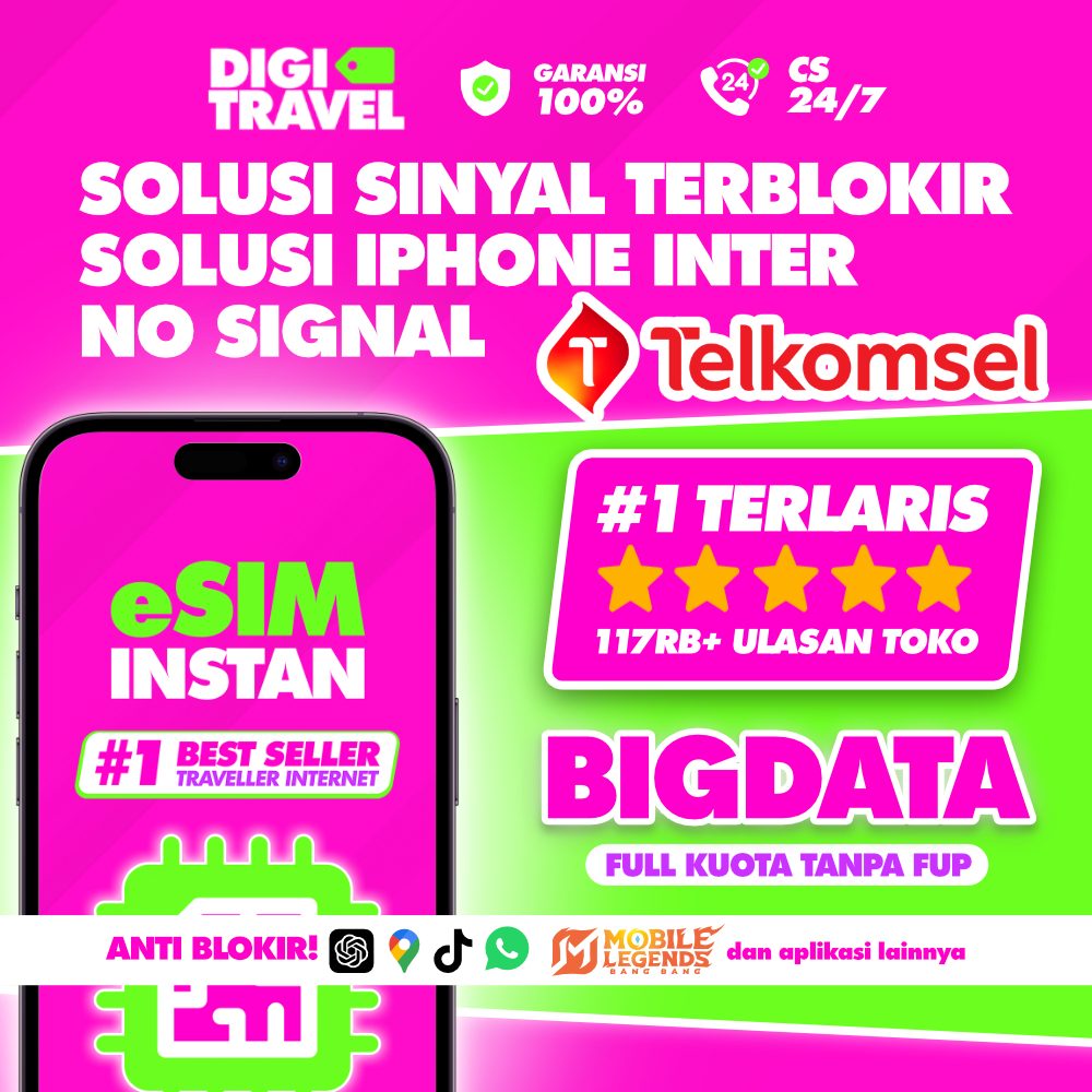 eSIM Roaming Telkomsel Anti Blokir HP Inter iPhone | Solusi iMEI iPhone Blokir Tidak Ada Sinyal | eS