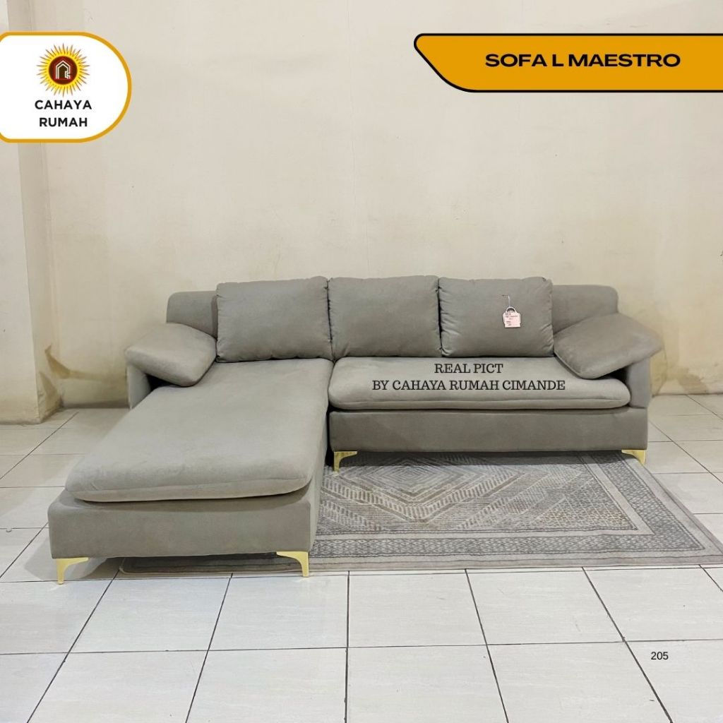 Cahaya Rumah Bojong Gede - Sofa L Maestro / Sofa Ruang Tamu / Formasi Minimalis / Produk kustom / So