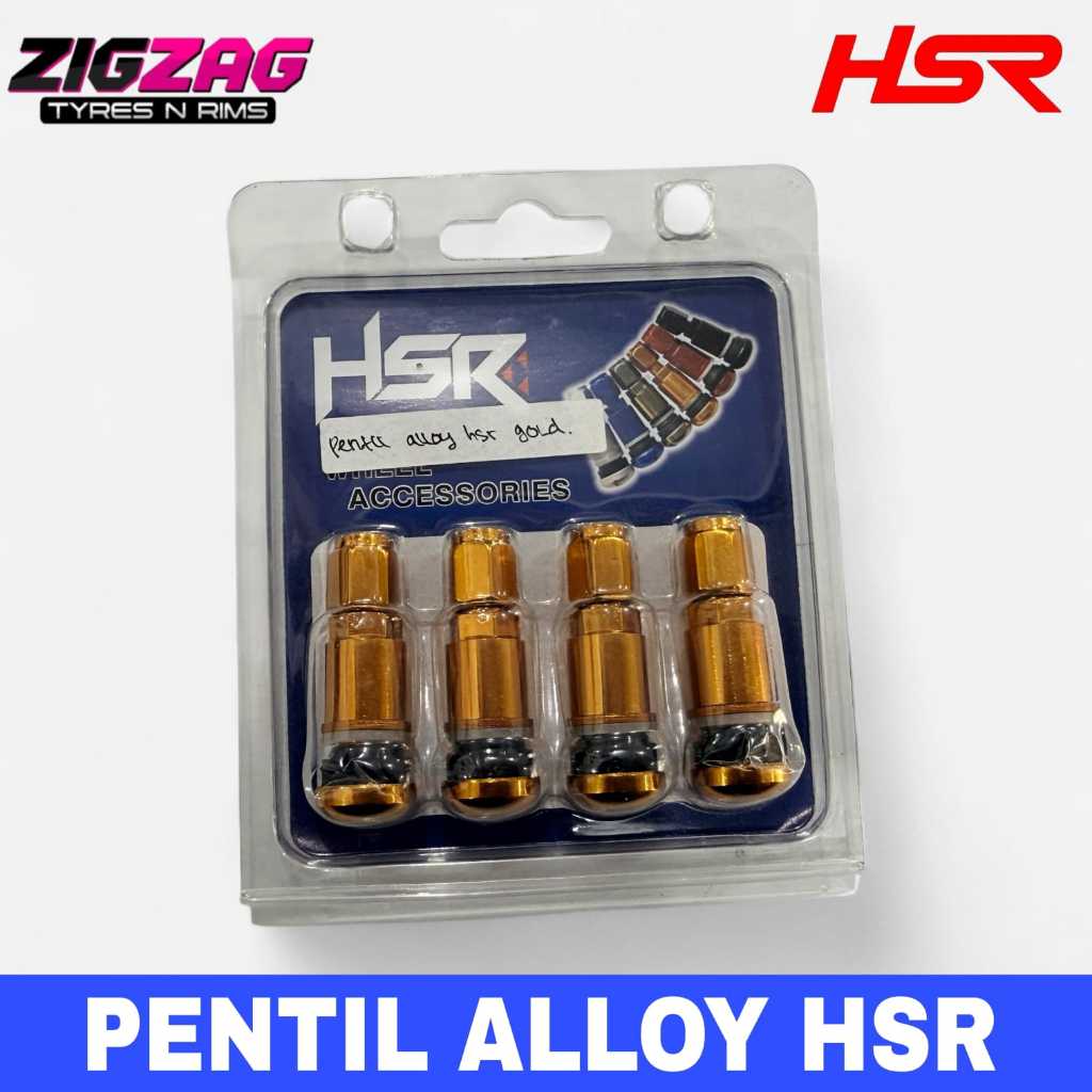 Pentil Mobil Berbahan AlloyTubles-Pentil Alloy Variasi Warna Gold HSR Original