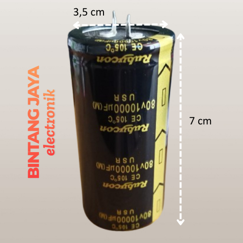 ELCO RUBYCON 10000UF 80V HITAM USR