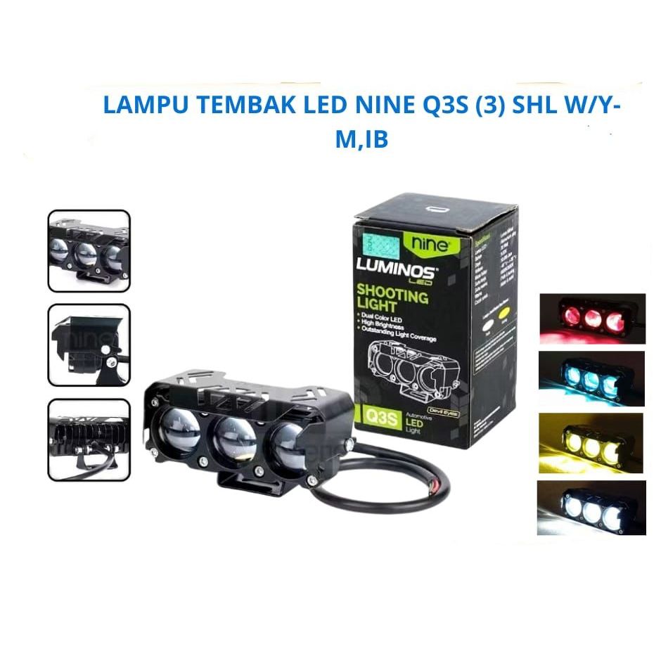 LAMPU TEMBAK LED NINE Q3S 3 MATA