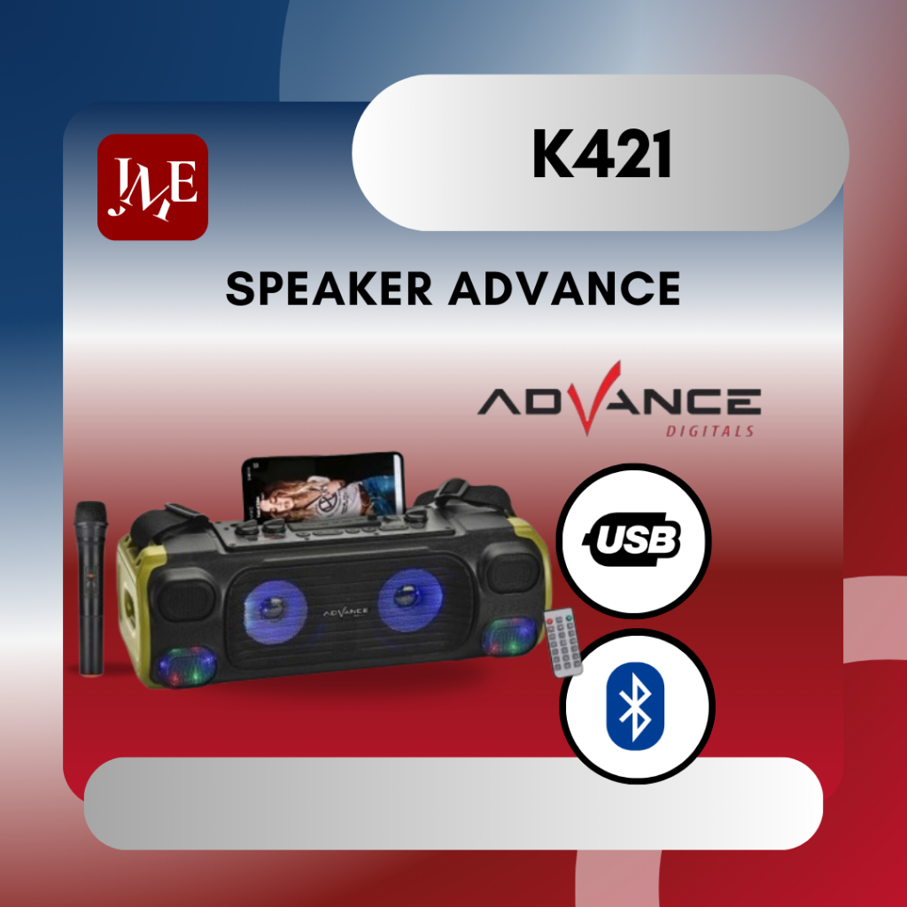 Speaker Advance K421 Bletooth Plus Mic Wireless Portabel