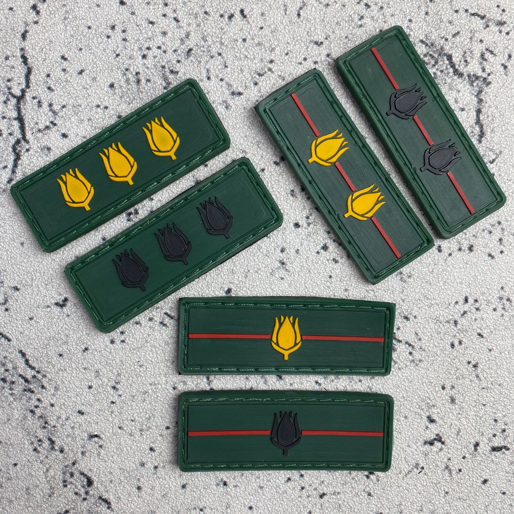 Patch Rubber Rekatan Pangkat TNI Mayor LetKol Kolonel PDH PDL Atribut Rekatan Karet Pangkat TNI AD
